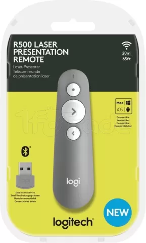 Photo de Pointeur Laser sans fil Logitech R500s (Gris)