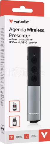 Photo de Pointeur Laser sans fil Verbatim Agenda Wireless Presenter (Noir)