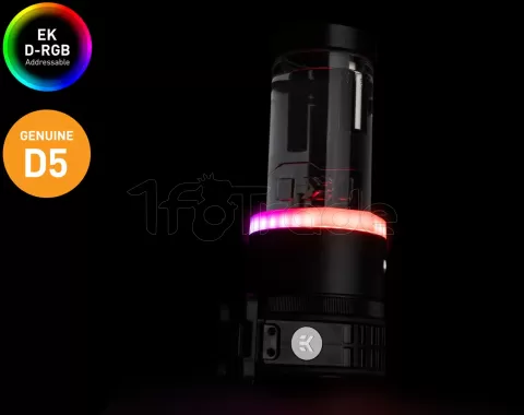 Photo de Pompe Watercooling avec réservoir Ekwb EK-Quantum Kinetic TBE D5 PWM 200 RGB (Noir/Transparent)