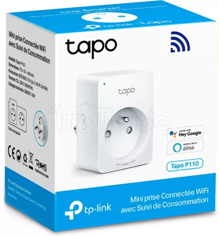 Tapo Prise Connectée WiFi, Suivi de consommation, 16A Type E