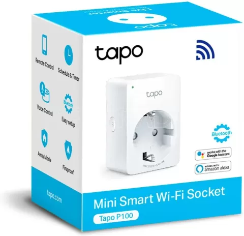 Photo de Prise connectée WiFi TP-LInk Tapo P100 - 2300W (Blanc)