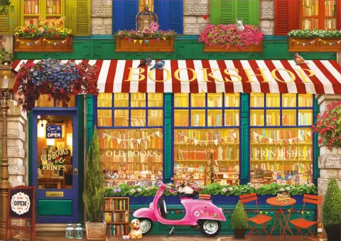 Photo de Puzzle Educa - Librairie Vintage (4000 pièces)