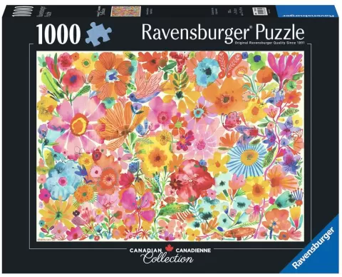 Photo de Puzzle Ravensburger - Beautés fleuries (1000 pièces)