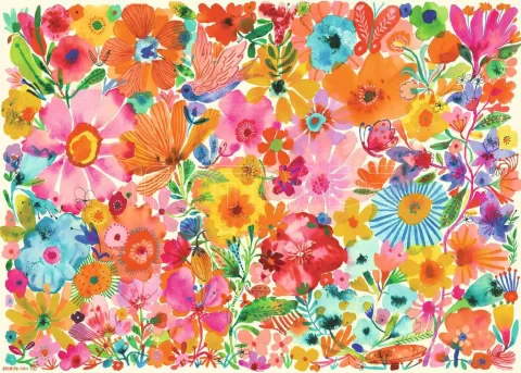 Photo de Puzzle Ravensburger - Beautés fleuries (1000 pièces)