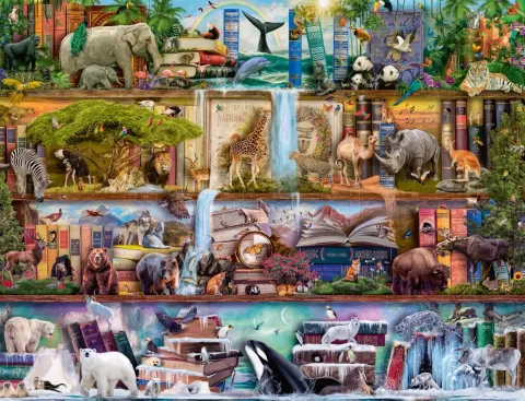 Photo de Puzzle Ravensburger - Magnifique Monde Animal (2000 pièces)