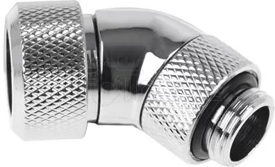Photo de Raccord à 45° à compression pour Tube Ø13mm - G1/4 Alphacool Eiszapfen (Argent)