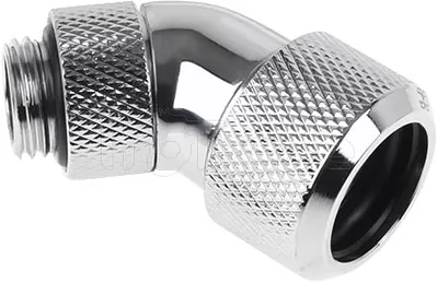 Photo de Raccord à 45° à compression pour Tube Ø16mm - G1/4 Alphacool Eiszapfen (Argent)