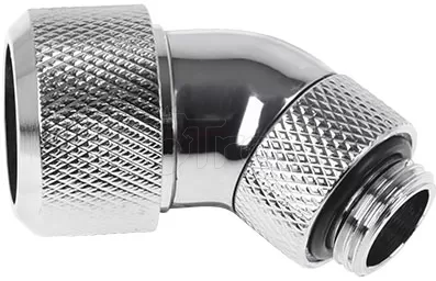 Photo de Raccord à 45° à compression pour Tube Ø16mm - G1/4 Alphacool Eiszapfen (Argent)
