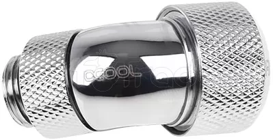 Photo de Raccord à 45° à compression pour Tube Ø16mm - G1/4 Alphacool Eiszapfen (Argent)