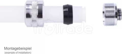 Photo de Raccord à compression pour Tube Ø13mm Alphacool Eiszapfen Pro (Argent)