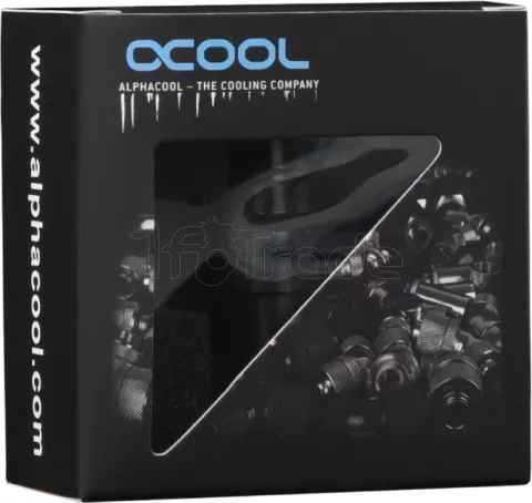 Photo de Raccord autobloquant Alphacool Eiszapfen Quick Coupling Femelle G1/4 (Noir)