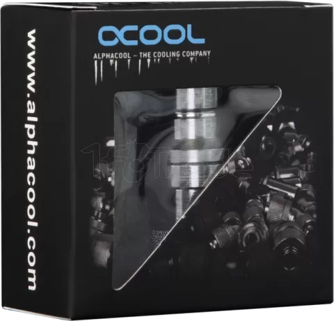 Photo de Raccord autobloquant Alphacool Eiszapfen Quick Coupling Mâle (Argent)