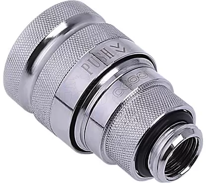 Photo de Raccord autobloquant Alphacool Eiszapfen Quick Release Femelle G1/4 (Argent)