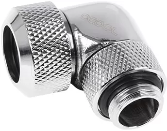 Photo de Raccord coudé à compression pour Tube Ø13mm - G1/4 Alphacool Eiszapfen (Argent)