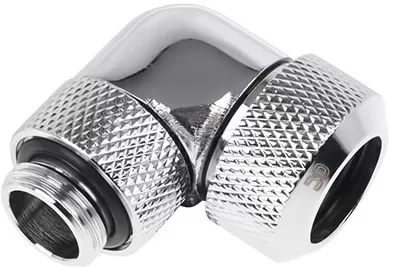Photo de Raccord coudé à compression pour Tube Ø13mm - G1/4 Alphacool Eiszapfen (Argent)