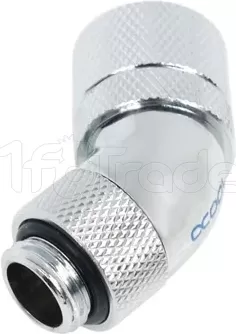 Photo de Raccord rotatif à 45° à compression pour G1/4 Alphacool HF (Argent)