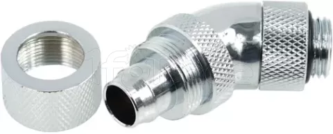 Photo de Raccord rotatif à 45° à compression pour G1/4 Alphacool HF (Argent)