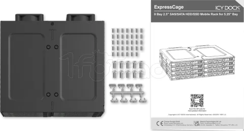 Photo de Rack Icy Dock ExpressCage MB038SP-B - 1x 5,25" pour 8x 2,5"