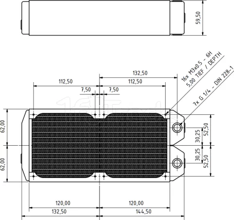 Photo de Radiateur pour Watercooling Alphacool NexXxoS UT60 - 240mm (Noir)