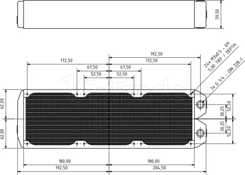 Photo de Radiateur pour Watercooling Alphacool NexXxoS UT60 - 360mm (Noir)