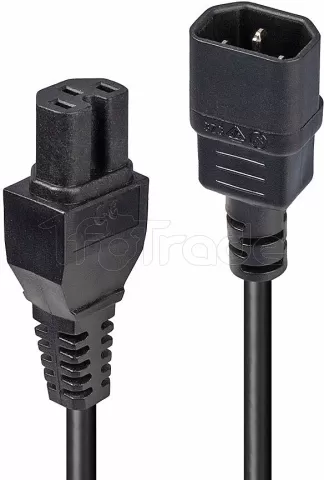 Photo de Rallonge Cable d'Alimentation Lindy C14 vers C15 2m (Noir)