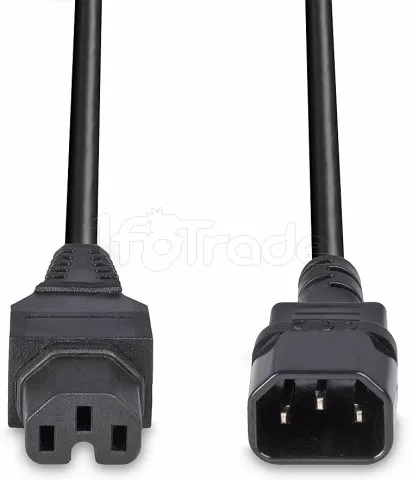 Photo de Rallonge Cable d'Alimentation Lindy C14 vers C15 2m (Noir)