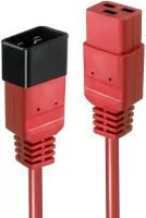 Photo de Rallonge Cable d'alimentation Lindy C19 vers C20 1,5m (Rouge)