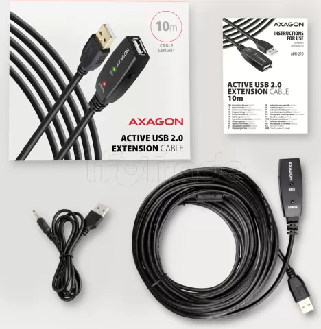Photo de Rallonge USB 2.0 amplifiée Axagon ADR-210 M/F 10m