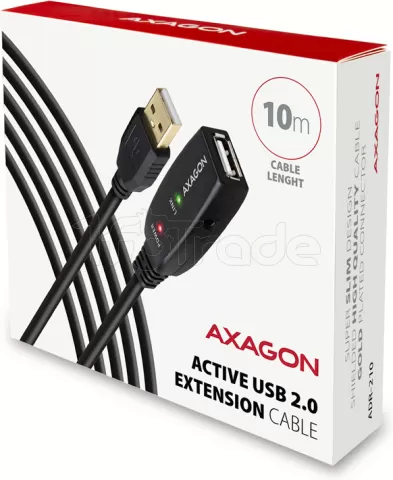 Photo de Rallonge USB 2.0 amplifiée Axagon ADR-210 M/F 10m