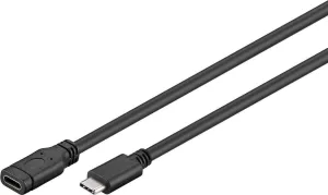 Photo de Rallonge USB Type C 3.1 Goobay - 1m M/F (Noir)