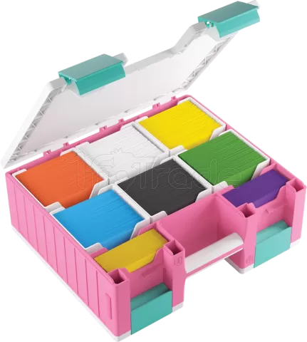 Photo de Rangement pour Cartes - Game Castle (Rose, Blanc, Turquoise)