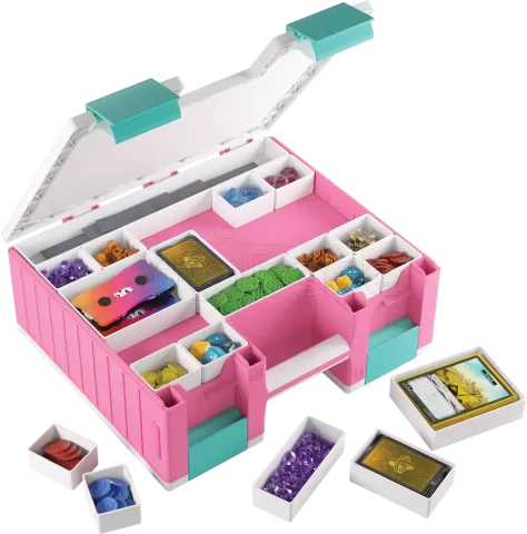 Photo de Rangement pour Cartes - Game Castle (Rose, Blanc, Turquoise)