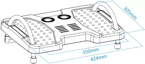 Photo de Repose-pieds à inclinaison réglable Tooq TQFR0601-G (gris)