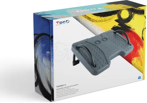 Photo de Repose-pieds à inclinaison réglable Tooq TQFR0601-G (gris)