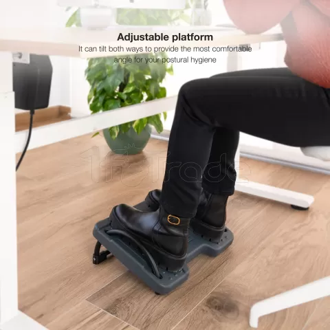 Photo de Repose-pieds à inclinaison réglable Tooq TQFR0601-G (gris)