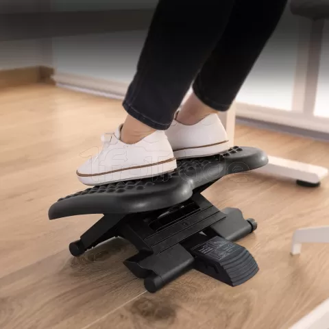 Photo de Repose-pieds réglable en hauteur et en inclinaison Tooq TQFR0603-B (Noir)