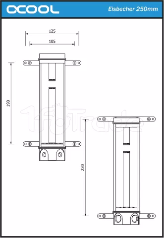 Photo de Réservoir Alphacool Eisbecher 250 (Transparent)