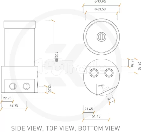 Photo de Réservoir Ekwb EK-RES X3 150 RGB (Transparent/Noir)