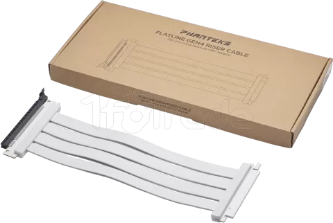Photo de Riser PCIe 4.0 16X Phanteks Flatline 180° 30cm (Blanc)