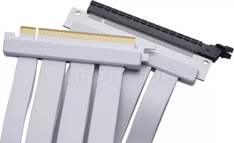 Photo de Riser PCIe 4.0 16X Phanteks Flatline 180° 30cm (Blanc)