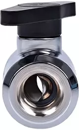 Photo de Robinet double pour G1/4 Alphacool Eiszapfen (Argent)