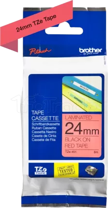 Photo de Ruban encreur Brother P-Touch TZE-451 (Noir/Rouge)