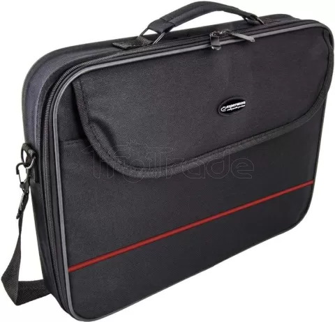 Photo de Sacoche Ordinateur Portable Esperanza Classic 15.6" max (Noir/Rouge)