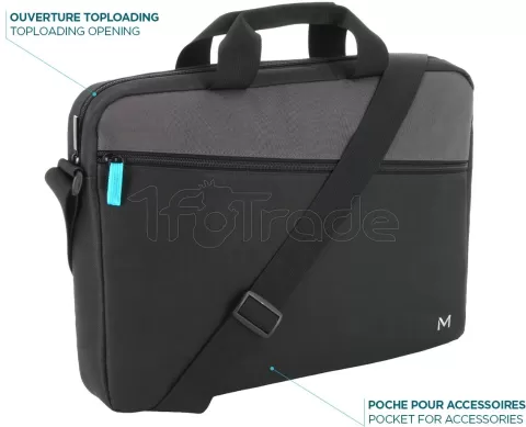 Photo de Sacoche Ordinateur Portable Mobilis TheOne Essential 16"max (Noir)