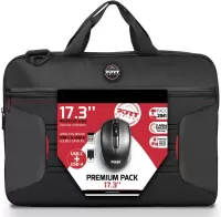 Photo de Sacoche Ordinateur Portable Port Designs Premium Pack 17,3"max avec Souris sans fil (Noir)