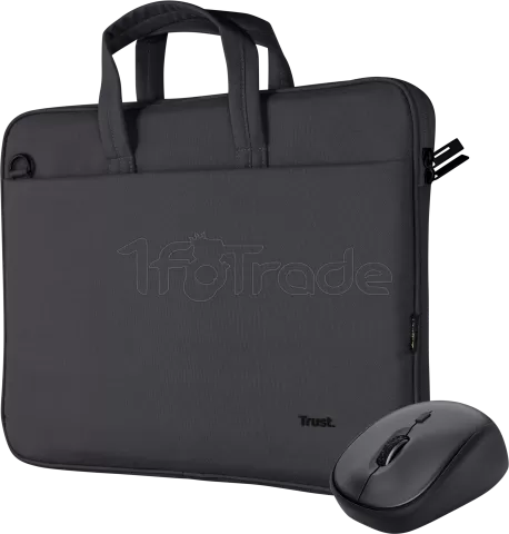 Photo de Sacoche Ordinateur Portable Trust Bologna 16" max + Souris sans fil (Noir)