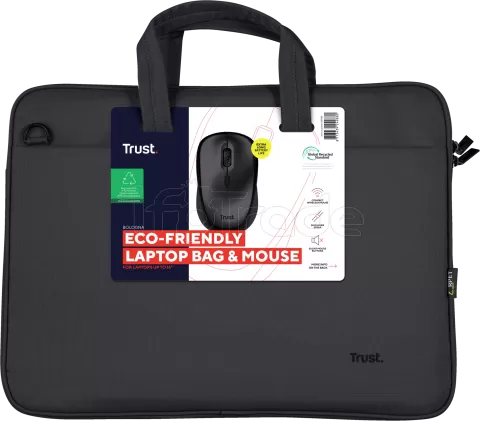 Photo de Sacoche Ordinateur Portable Trust Bologna 16" max + Souris sans fil (Noir)