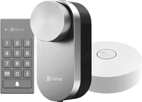 Photo de Serrure connectée Ezviz DL01 Pro avec Hub et Clavier (Argent)