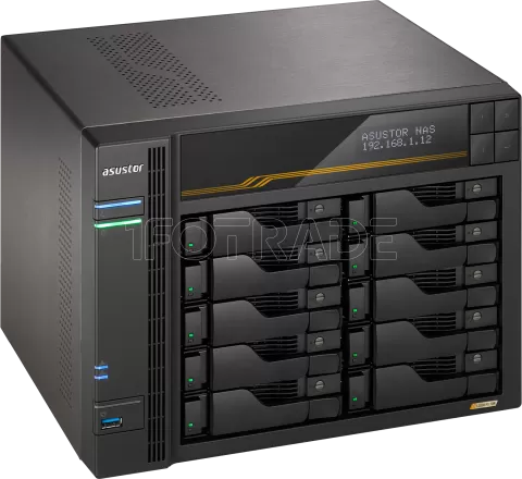 Photo de Serveur NAS Asustor Lockerstor 10 Gen3 AS-6810T - 10 baies (Noir)