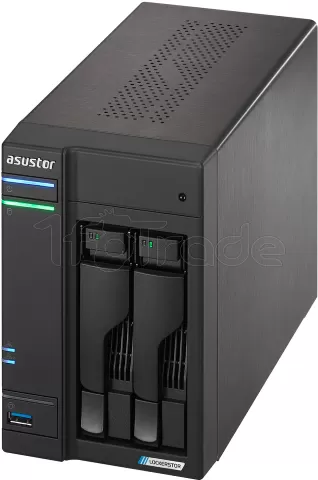 Photo de Serveur NAS Asustor Lockerstor 2 Gen2 AS-6702T v2 - 2 baies (Noir)
